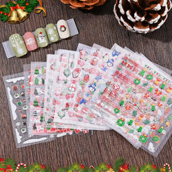 30 Sheets Cute Penguin Winter Nail Stickers Set 3D Snowflake Christmas Decals Tree Elk Bell Self Adhesive Slider Manicure Tips * (ONLINE ORDER ONLY)