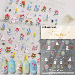 Cute Cat Eye Fishbone Animals Leopard Cat Ginger Cat Kitten Exclamation Point Paw Self Adhesive Nail Art Sticker Manicure Decals (ONLINE ORDER ONLY)