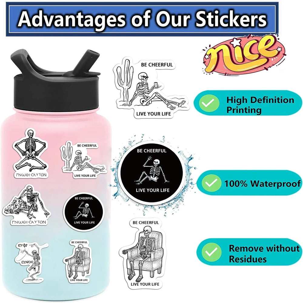 62pcs Ancient Greek Mosaic Canvas Stickers Funny Horrible Graffiti Decals Laptop Luggage Skateboard Motorcycle Scrapbook (ONLINE ORDER ONLY)