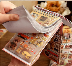 30sheets/book Y2K Retro Cute Bear Food Cut Film Sticker for Laptop Phone Camera Journal Scrapbook Kawaii Decoration Sticker Gift (ONLINE ORDER ONLY)