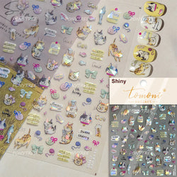 Graffiti Bear Cat Kitten Dog Puppy Bowknot Cake Tulip Note Star Cherry Cup Adhesive Nail Art Decoration Sticker Manicure Decals (ONLINE ORDER ONLY)