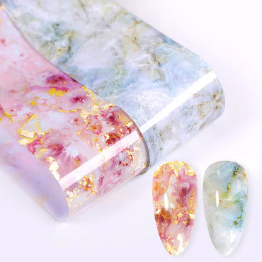 Nail Sticker Marble Pattern Nail Foil Nail Art Transfer Decals Slider Nail Water Decal Design Accessories Manicures Decorations (Online Order Only)