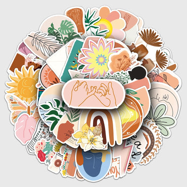 50Pcs Cartoon Cute Waterproof Vinyl Stickers for Skateboard Snowboard (Online Order Only)