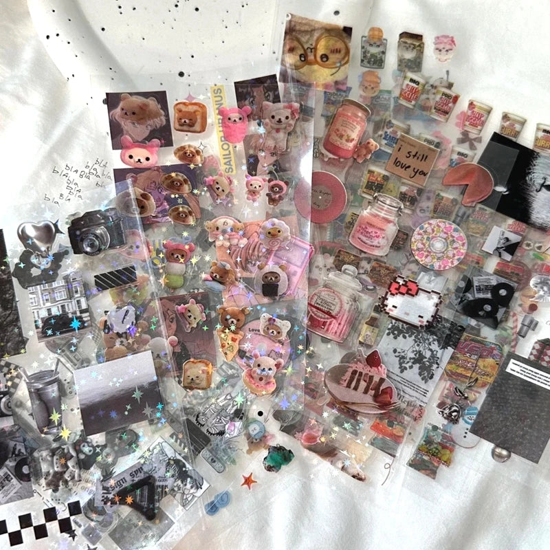 20pcs/set Cute Y2k Glitter Laser Sticker for Phone Camera Luggage Journal Sticker Kawaii Decoration Sticker Gift (ONLINE ORDER ONLY)