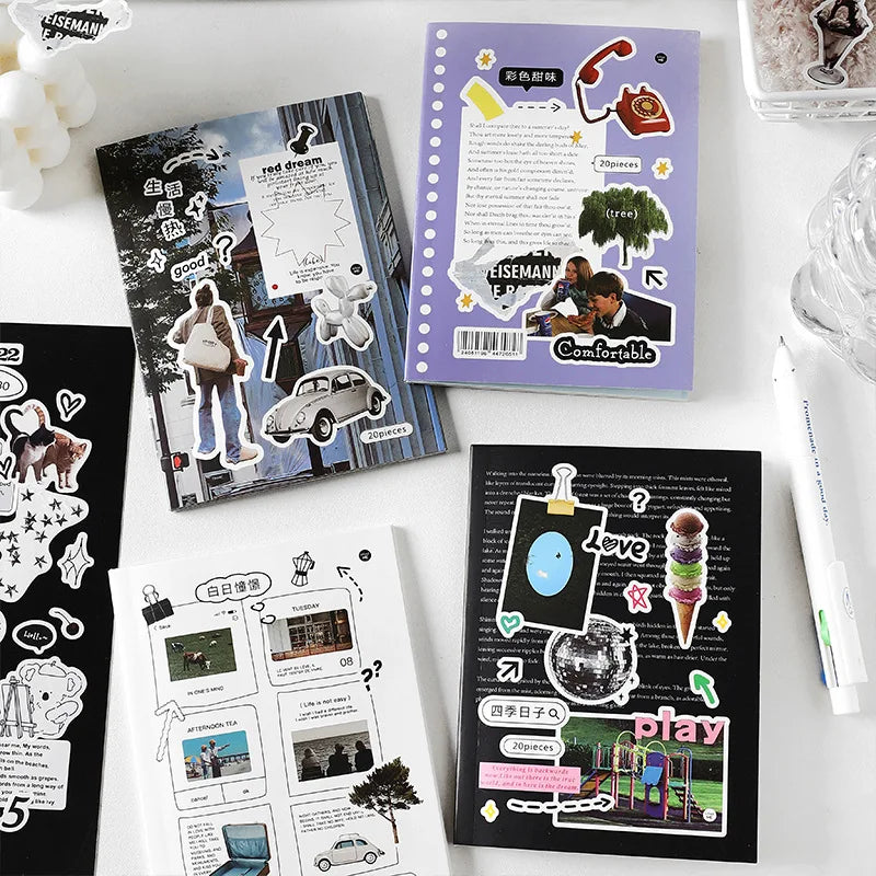 20 Sheets Future Expectation Series Stickers Book Scrapbooking Journal Creative Stationery DIY Decorative Stickers Aesthetic (ONLINE ORDER ONLY)