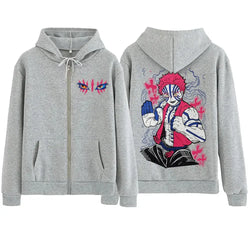 Demon Slayer Akaza Hoodie Infinity Castle Zipper (ONLINE ORDER ONLY)