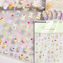 Cookies Chocolate Love Heart Flower Bowknot Rabbit Bunny Lace Bear Star Bouquet Rabbit Adhesive Nail Art Sticker Manicure Decal (ONLINE ORDER ONLY)