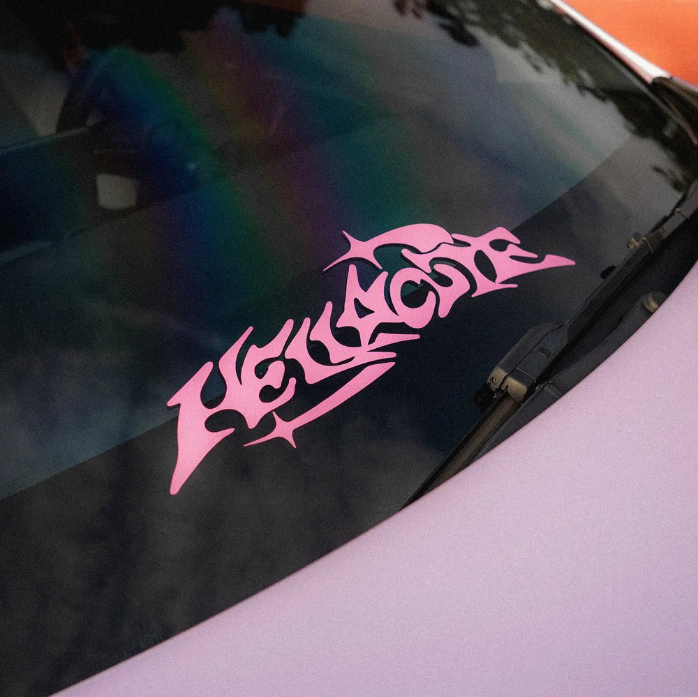 Hellacute Banner for Car Sticker Windshield Banner Decoration Motorcycle Sticker External Accessories Waterproof PVC Vinyl Decal (ONLINE ORDER ONLY)