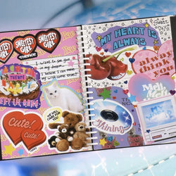 Ins Korean Retro Cute Cat Sticker Scrapbooking DIY Material Collage Decoration Stationery Stickers Aesthetic Personalized (ONLINE ORDER ONLY)