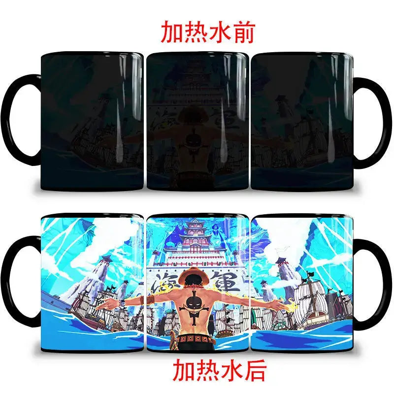 One Piece Color Changing Mug: Nika Luffy & Ace Magic Cup (ONLINE ORDER ONLY)