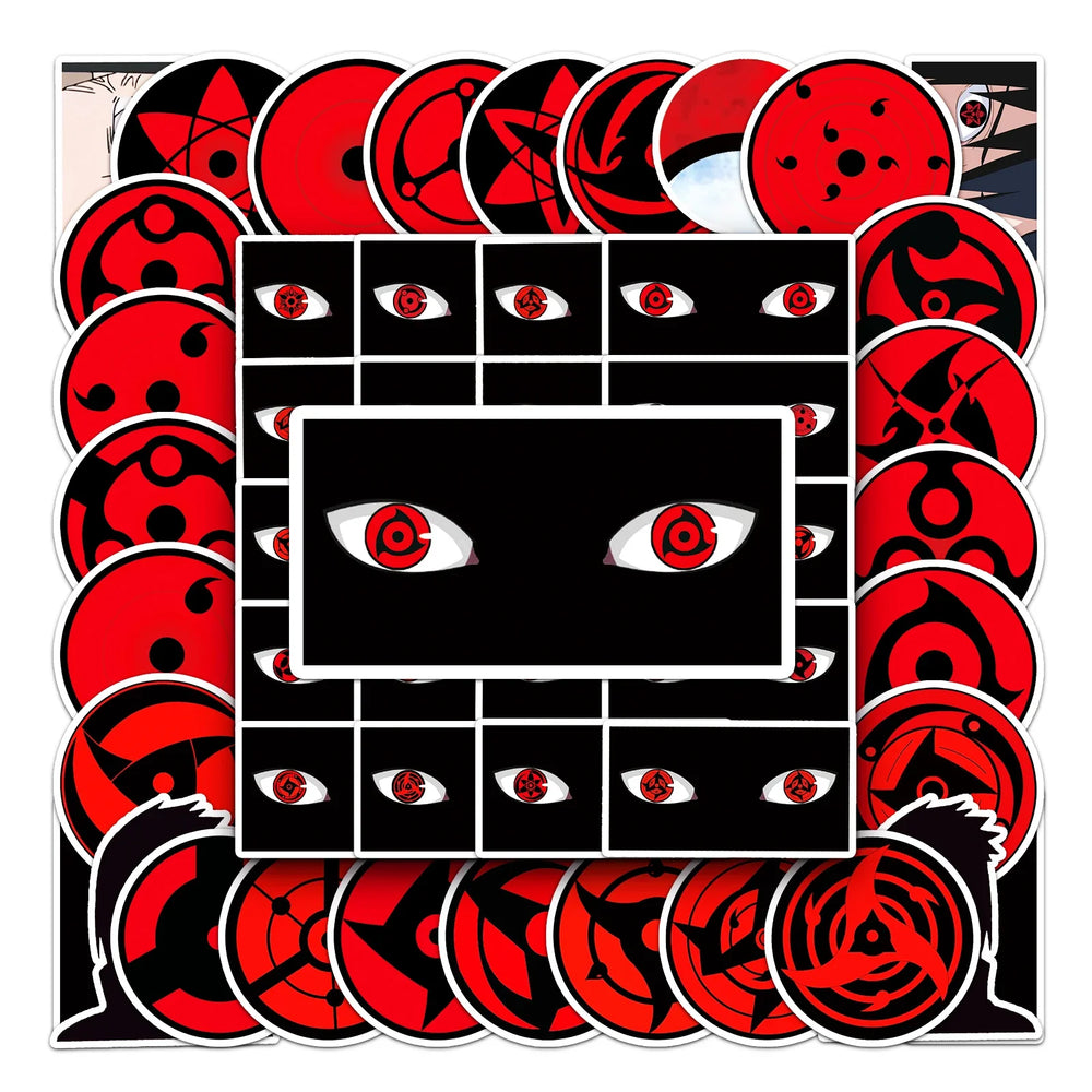50Pcs Cartoon Eyes Waterproof Vinyl Stickers for Skateboard Snowboard Decal (Online Order Only)