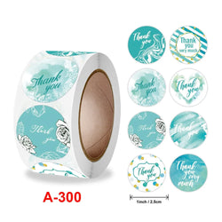 50-500pcs Floral Thank You Stickers Scrapbooking Label For Gift Decoration Wedding Sticker Package Seal Labels Custom Sticker (ONLINE ORDER ONLY)