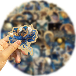 50pcs Retro Astronomy Universe Planets Stickers Galaxy Moon Astrology Aesthetic Decals Sticker for Suitcase Phone Notebook﻿ (ONLINE ORDER ONLY)