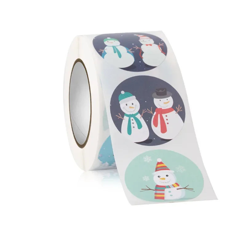 500/rolls Stickers Merry Christmas roll Self-Adhesive Label Sealing Decorative Stickers Office Stationery (ONLINE ORDER ONLY)