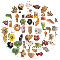 10/30/69pcs Cute Funny Cat And Food Meme Stickers (ONLINE ORDER ONLY)