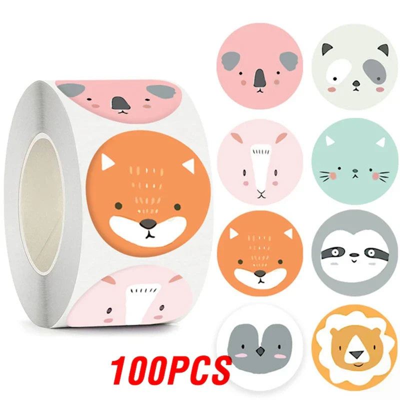 100-500pcs  Cute Reward Stickers Animal Sticker for Kid Classic Toy Gift Decor School Teacher Encouragement Sticker (ONLINE ORDER ONLY)