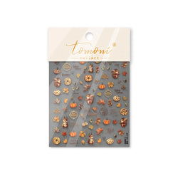 Charming Sunflower Rabbit Pumpkin Squirrel Pinecone Deciduous Produce Good Harvests Cookie Nail Art Sticker Decoration Decals (ONLINE ORDER ONLY)