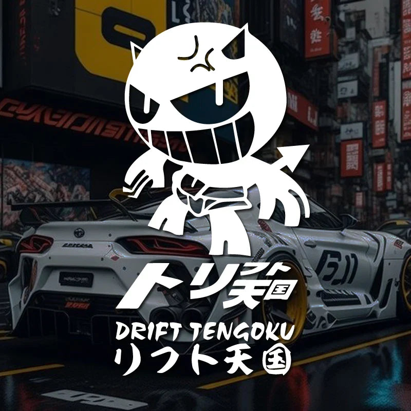 "DRIFT TENGOKU"Stickers,JDM decals cartoon High Quality And Durable Automobiles Exterior Accessories Self-adhesive Decals (ONLINE ORDER ONLY)