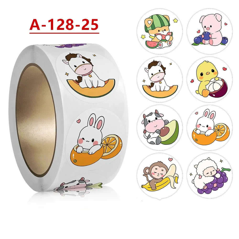 50-500pcs Teacher Reward Stickers for Kids Children School Encouragement Students Games Toy Cartoon Animals Stationery Sticker (ONLINE ORDER ONLY)