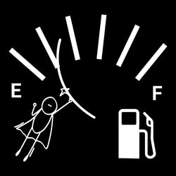 Hero Empty Full Gas Gauge Sticker for Car Fuel Tank Cap Door Decoration Exterior Accessories Outdoor Stickers Vinyl Decals (ONLINE ORDER ONLY)