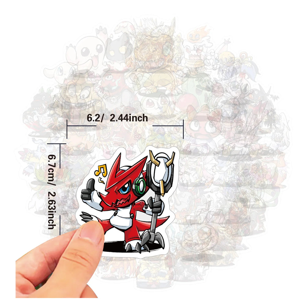 10/30/55PCS Digimon Cartoon Stickers Kids Toys Sticker Scrapbook Luggage Laptop Guitar Car Bike Skateboard Japan Anime Decals (ONLINE ORDER ONLY)