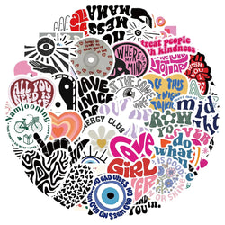 Inspirational Sticker Pack for Suitcase, Skateboard, Laptop, Luggage, Phone - 10/30/50Pcs DIY Decals (ONLINE ORDER ONLY)