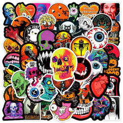 Gothic Halloween Stickers: Laptop, Phone, Car, Bike, Skateboard Decor (Online Order Only)