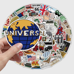 10/30/50/100PCS World Famous Building Stickers Aesthetic Travel Landmark Decals DIY Notebook Suitcase Bike Phone Luggage Sticker (ONLINE ORDER ONLY)