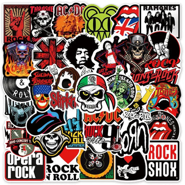 10/30/50PCS Vintage Rock Sticker Aesthetic PVC Children's Korean Stationery School Supplies Decoration Scrapbooking for Kids (ONLINE ORDER ONLY)