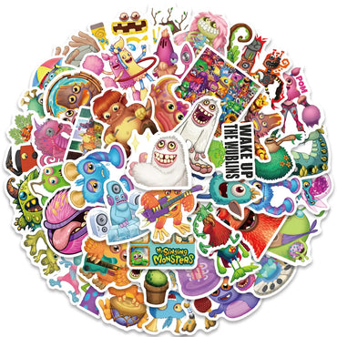 10/30/50PCS Game My Singing Monster Stickers Cartoon Decals Kids Toys Laptop Phone Luggage Skateboard Bike DIY Sticker Graffiti (Online Order Only)