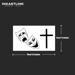 Clown Cross  Temporary Tattoo,Lasts To 15 Days New Technology Magic Waterproof Semi Permanent Sticker. (Online Order Only)