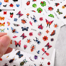 30pcs/Set Y2K 3D Cute Insect Nail Stickers Chic Dragonfly Spider Insect Butterfly Design Sliders Ladybug Beetle Manicure Decals* (Online Order Only)