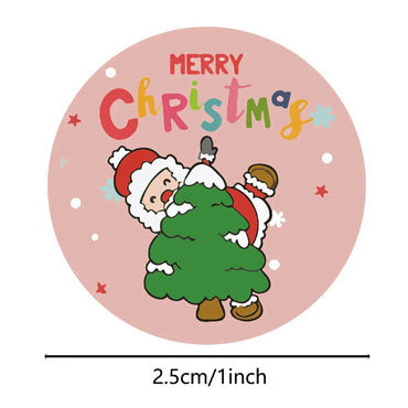 100-500Pcs Merry Christmas Stickers Cute Animals Snowman Trees Decorative Stickers Wrapping Gift Box Label christmas Tags (ONLINE ORDER ONLY)