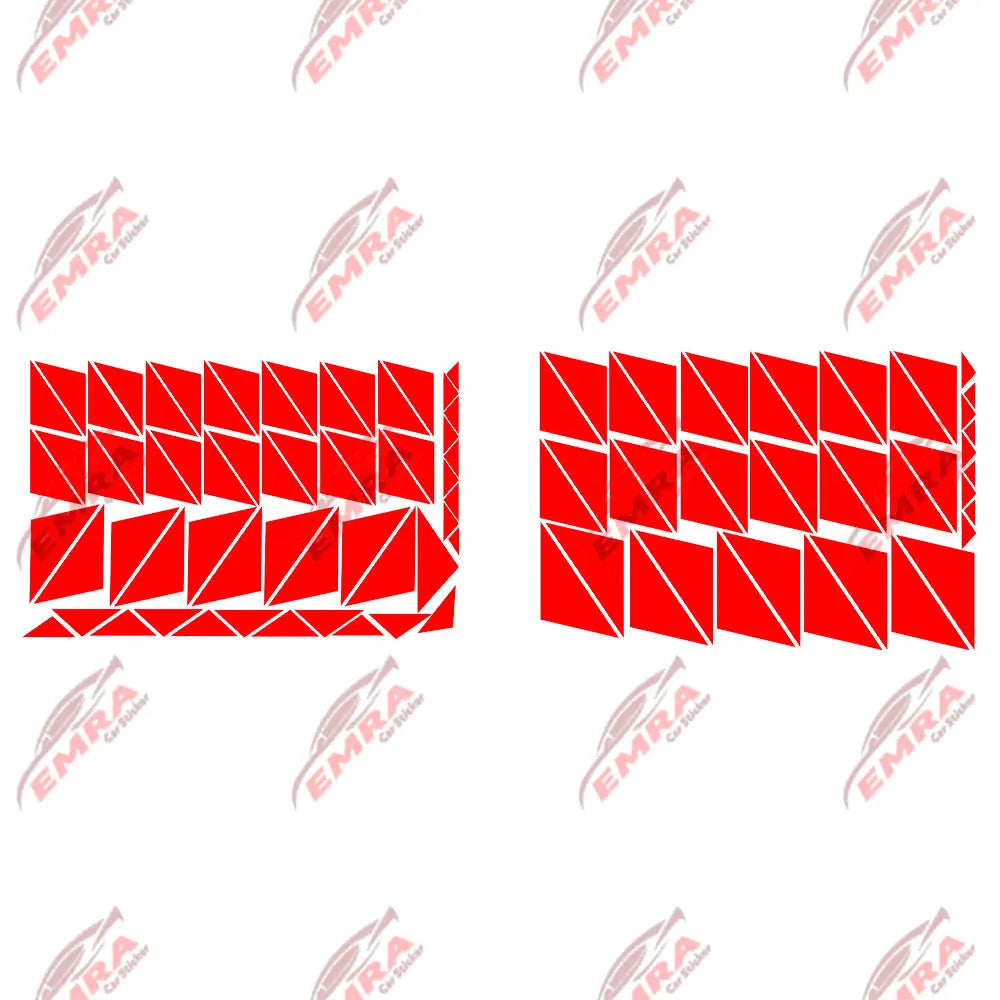 102PCS Angular Shape Sticker For Car Accessories Decoration Side Camouflage Kit Wrap Camo Tuning Styling Waterproof Vinyl Decals (ONLINE ORDER ONLY)