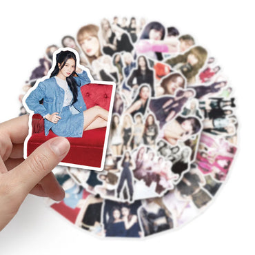 10/50pcs Korea Kpop Black P Stickers DIY Laptop Phone Motorcycle Car Luggage Suitcase Sticker Girls Decals Toys Wholesale (ONLINE ORDER ONLY)