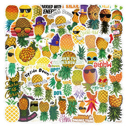 Inverted Pineapple Graffiti Stickers - Cute Cartoon Plant Decals for Wall, Guitar, Trolley (10/30/55PCS) (Online Order Only)