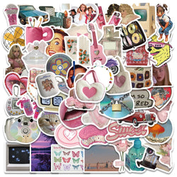 10/30/65PCS Y2K Girls Harajuku Cartoon Stickers Aesthetic Graffiti Toys For Kids DIY Motorcycle Scrapbook Phone Bike Wall Decals (ONLINE ORDER ONLY)