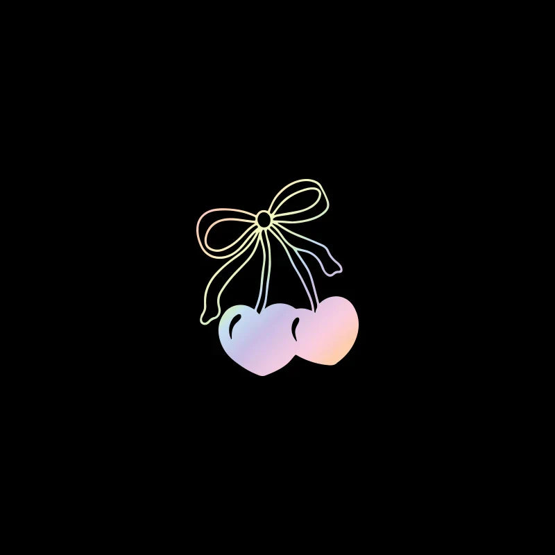 Cute Girly Cherry Bow For Car Stickers Decoration Bumper laptop Sticker Rear Window Fashion Stickers Plant Sport PVC Vinyl Decal (ONLINE ORDER ONLY)