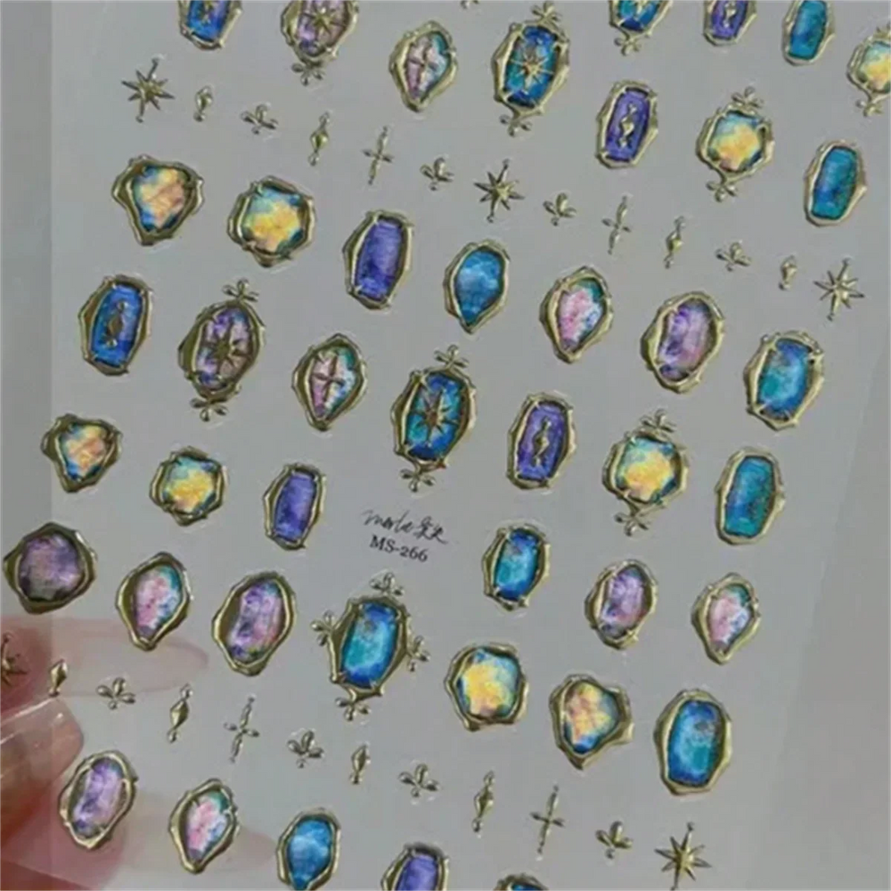 1pcs 5D Japanese Kawaii Butterfly Nail Stickers Luxury Glitter Shell Aurora Nail Art Decorations Decals DIY Manicure Slider Foil (Online Order Only)