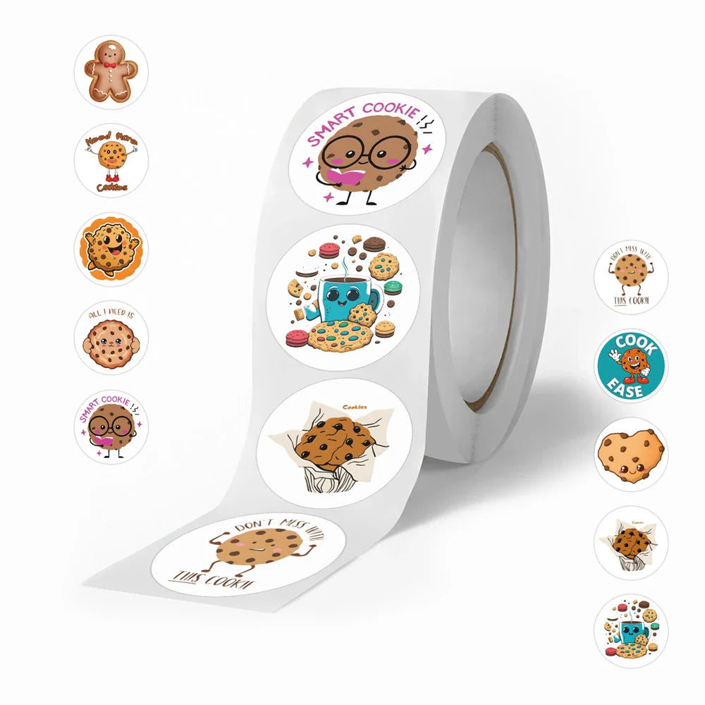 500pcs/roll Kids Stationery Stickers Birthday Party Back ground Fruits Balloon Happy Banner Refrigerator Vegetable Stickers Toys (Online Order Only)