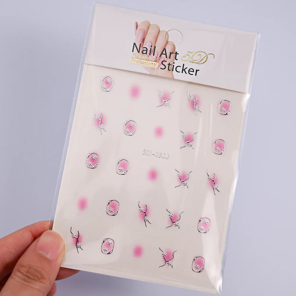 3D Blush Gradient Nail Art Stickers 12-Colors Aha Self-adhesive Rainbow Jelly Slider Japanese Style Translucent Gel Polish Wraps (ONLINE ORDER ONLY)