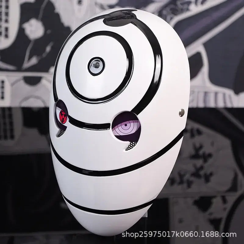 Obito Cosplay Mask: High Gloss Akatsuki Anime Prop