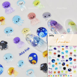 Pink Star Oceanic Shell Starfish Conch Bowknot Embossment Shiny Delicate 5D Chic Self Adhesive Nail Art Stickers Manicure Decals (Online Order Only)