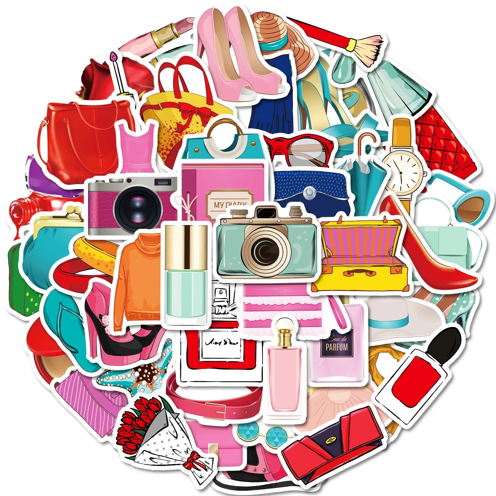 Dopamine Cartoon Stickers 10/30/50PCS for Luggage Laptop Phone Car Bike Skateboard Decals (Online Order Only)