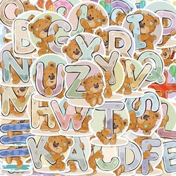 10/20/39PCS Cute Little Bear Letter Cartoon Sticker Packs (ONLINE ORDER ONLY)