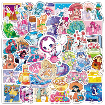 50pcs Graffiti Stickers for Helmet, Desktop, Wall Decoration, DIY (ONLINE ORDER ONLY)