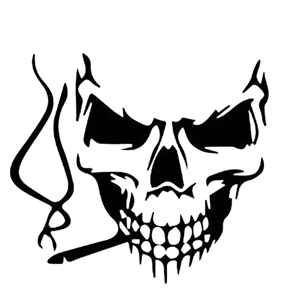 Horrible Skull Car Stickers Vinyl Creative Car Body Window Decals Car Styling Decoration (ONLINE ORDER ONLY)