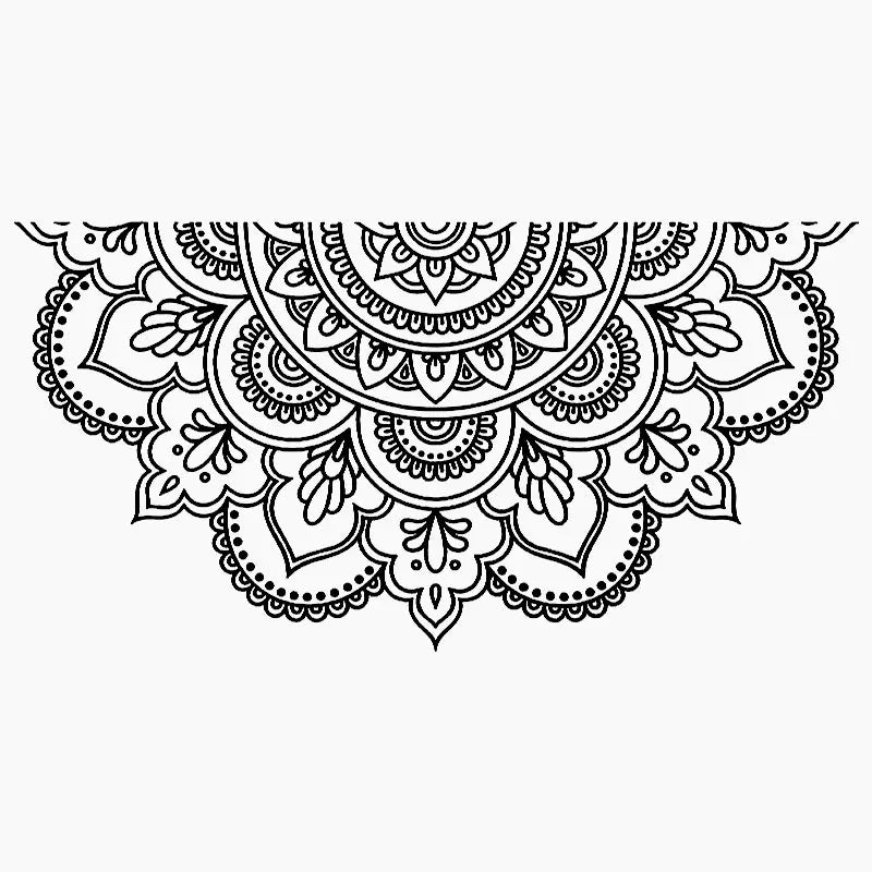 Half Mandala Car Sticker Decoration Window Bodywork Styling Motorcycle Accessories Die Cutting Vinyl Decals (ONLINE ORDER ONLY)
