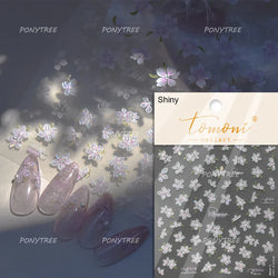 Romantic Pink Peach Blossom Tower Circular Fan Hollowed Window Tassel Pendant Antique Tree Chic Nail Art Stickers Manicure Decal (ONLINE ORDER ONLY)