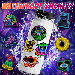 10/25/50pcs Cool Neon Light Graffiti Sign Sticker Packs (ONLINE ORDER ONLY)